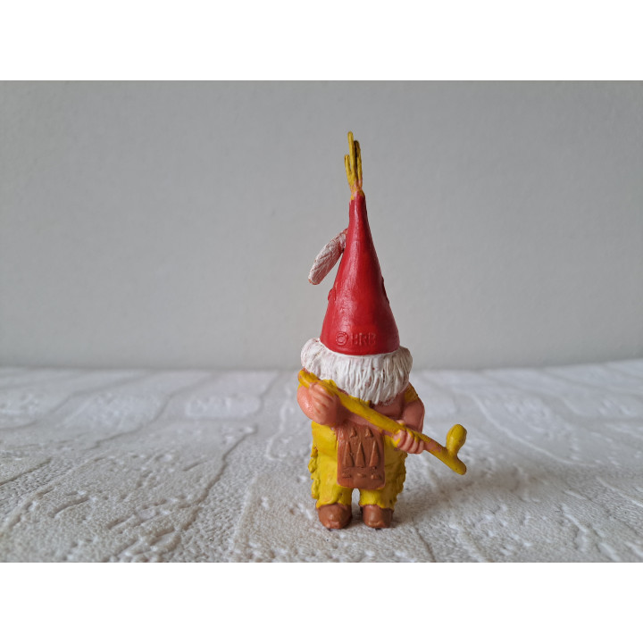 David de kabouter de indiaan van hard rubber 4x2.5x10cm - David de kabouter