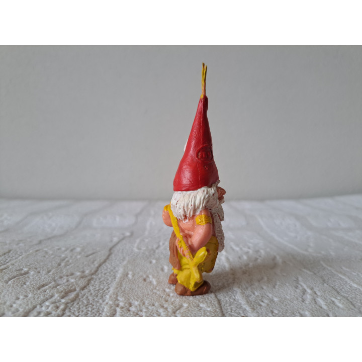 David de kabouter de indiaan van hard rubber 4x2.5x10cm - David de kabouter