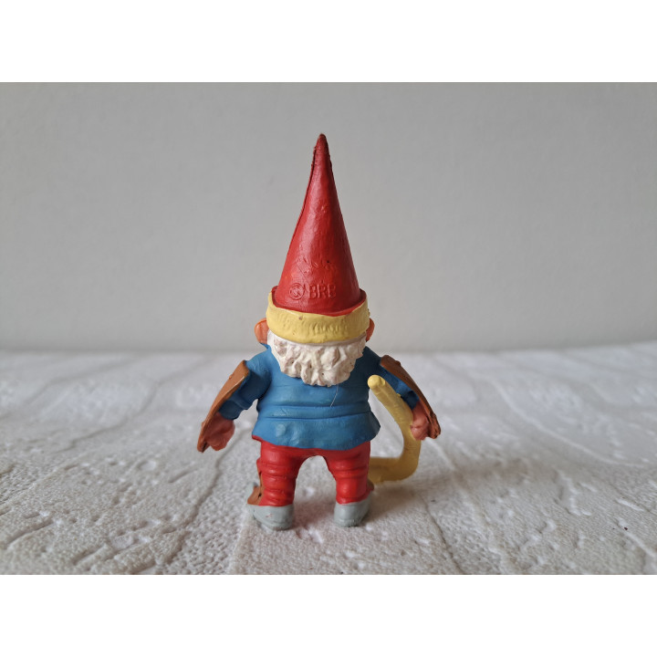 David de kabouter met IJshockeystick Hard rubber 5.5x3x9cm - David de kabouter