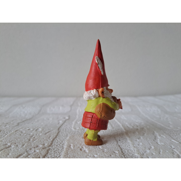 David de kabouter met doedelzak Hard rubber 4x4x9cm - David de kabouter