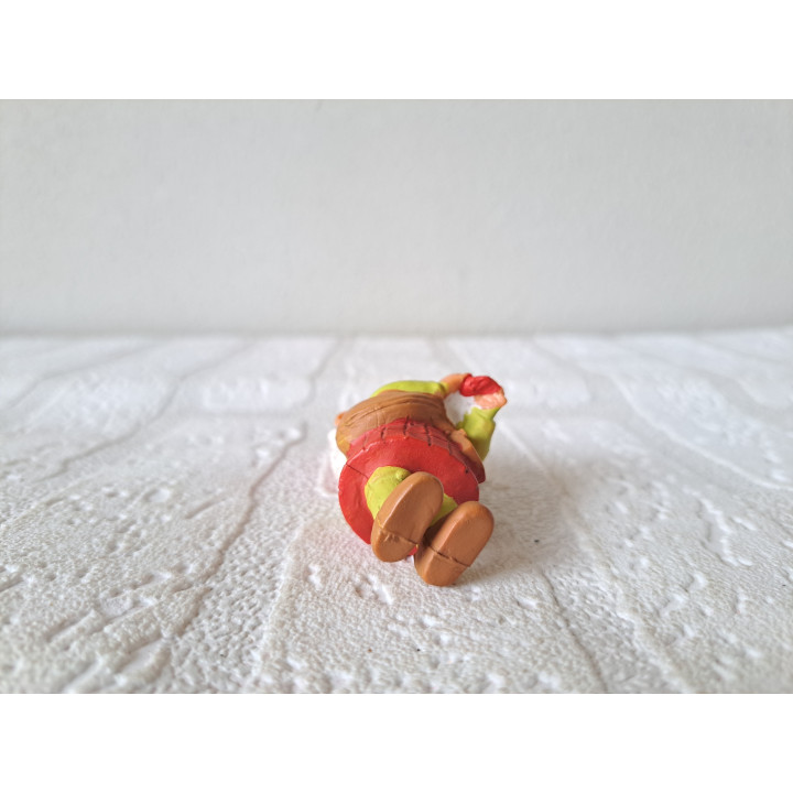 David de kabouter met doedelzak Hard rubber 4x4x9cm - David de kabouter