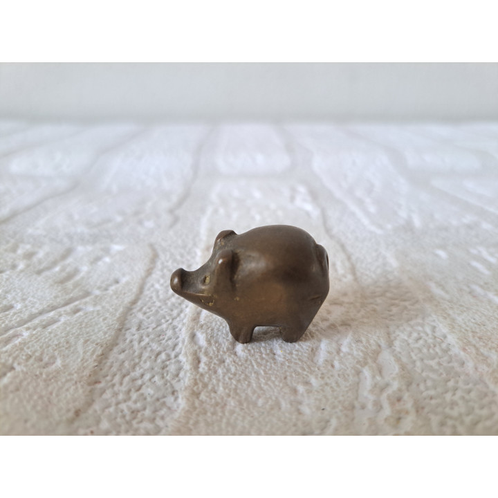Varken van messing 2.5x1.5x2cm - dierfiguren