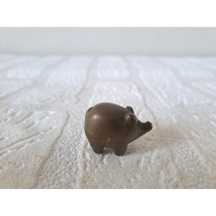 Varken van messing 2.5x1.5x2cm - dierfiguren
