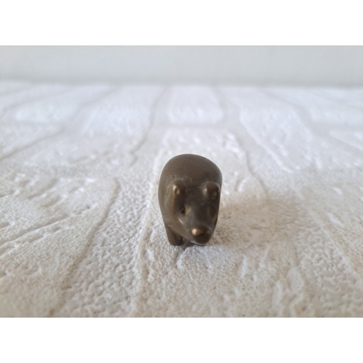 Varken van messing 2.5x1.5x2cm - dierfiguren