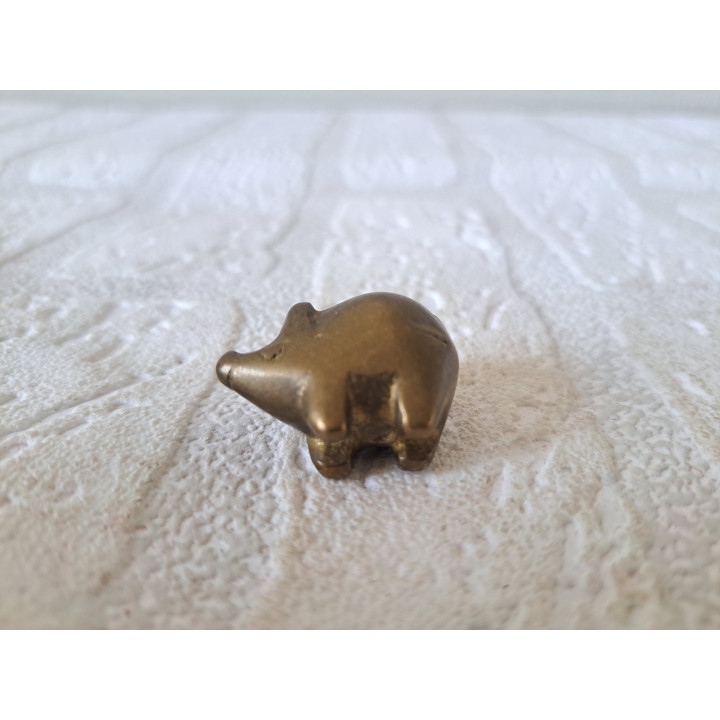 Varken van messing 2.5x1.5x2cm - dierfiguren