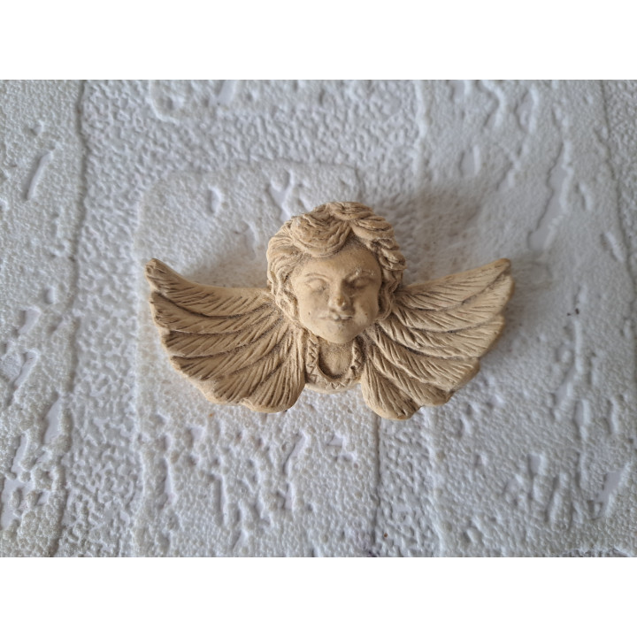 Engel van gips voor aan de wand 6x3.5x1.5cm - Engeltjes