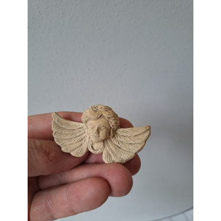 Engel van gips voor aan de wand 6x3.5x1.5cm