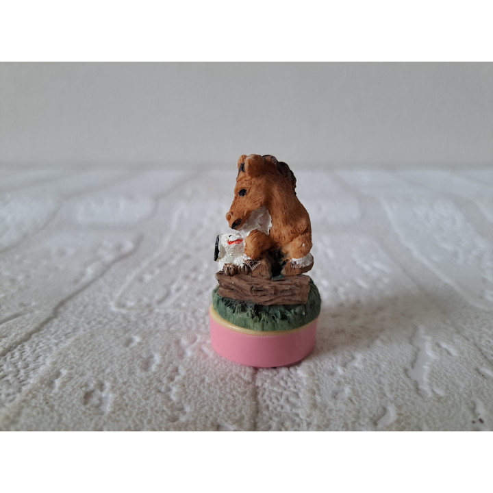 Paard met hond stempel van kunsthars D2.5x4.5cm - stempels