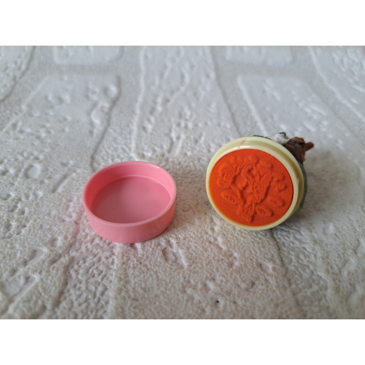 Paard met hond stempel van kunsthars D2.5x4.5cm - stempels