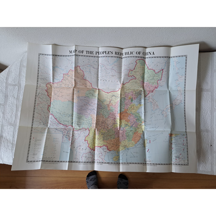 Landkaart Map of the people's China 1986 72x45cm - landkaarten