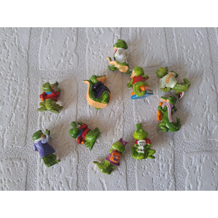 10 stuks krokodillen van kunststof Ferrero 1992 2.5x3.5cm - ferrero