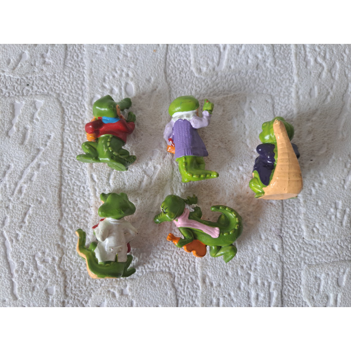 5 stuks krokodillen van kunststof Ferrero 1992 2.5x3.5cm - ferrero