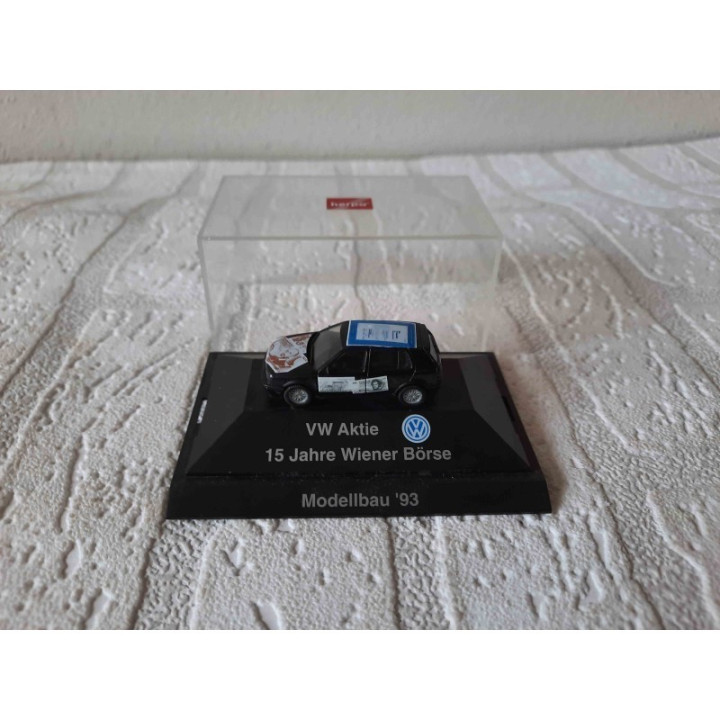Volkswagen Golf Vw aktie 15 jahre Wiener Borse 1:87 Herpa zwart
