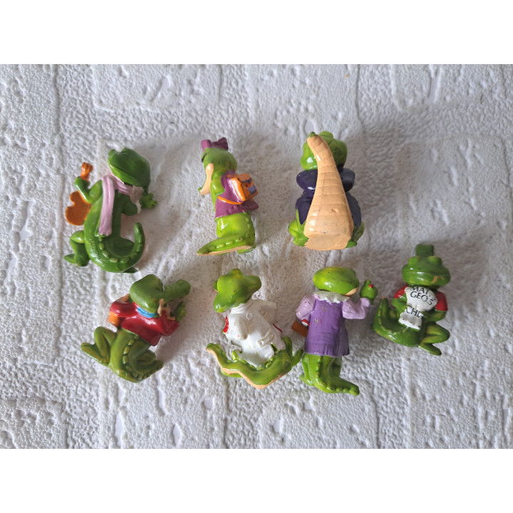 7 stuks krokodillen van kunststof Ferrero 1992 2.5x3.5cm - ferrero