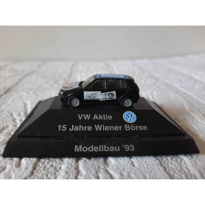 Volkswagen Golf Vw aktie 15 jahre Wiener Borse 1:87 Herpa zwart