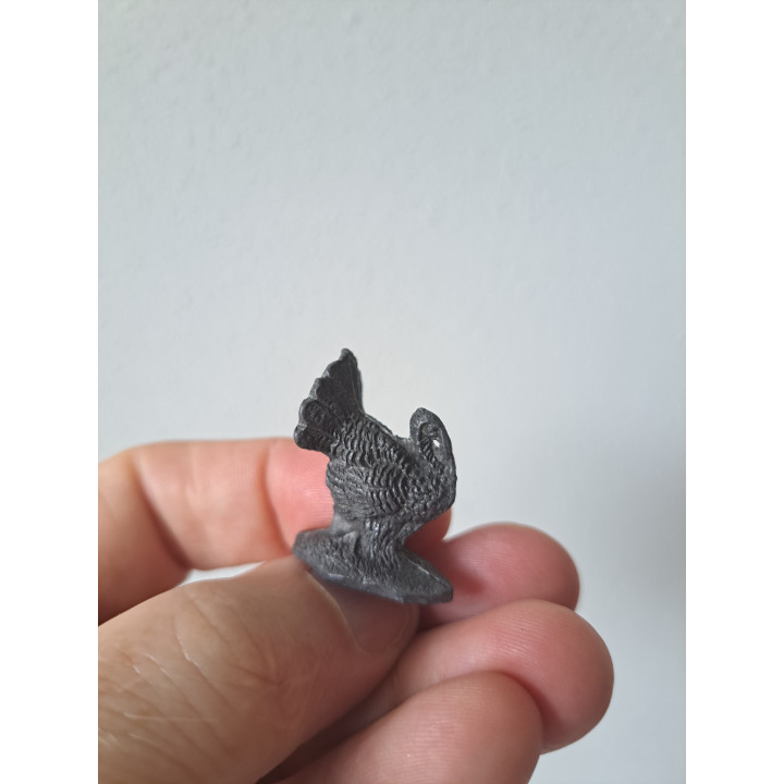 Kalkoen van metaal 2.5x1.5x3cm