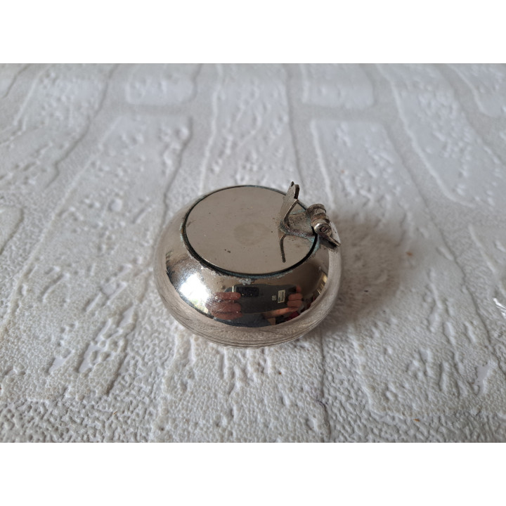 Asbak van chroom metaal D5.5x4cm - asbakken