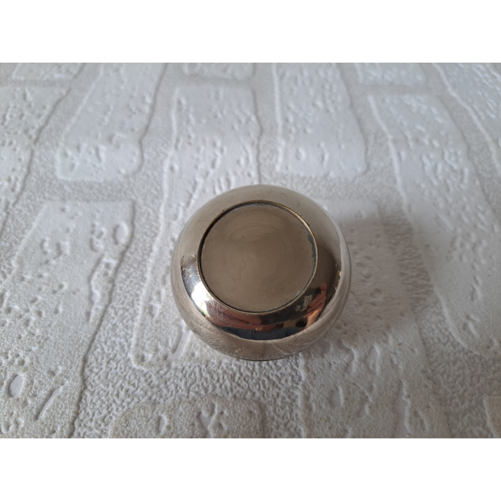 Asbak van chroom metaal D5.5x4cm - asbakken