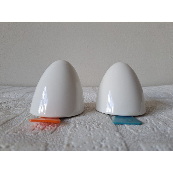 Vogels peper en zoutstel van porselein D6.5xH7.5cm - peper en zoutstellen