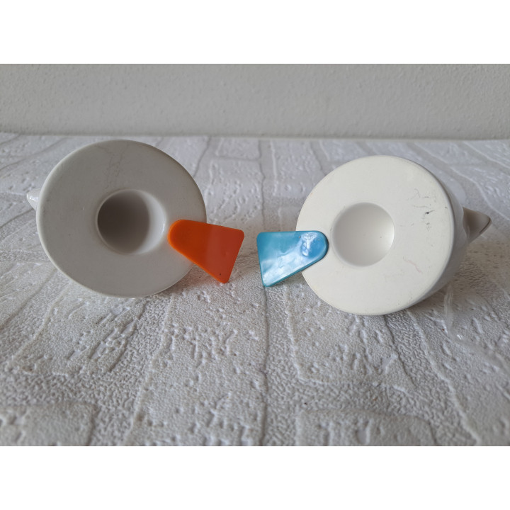 Vogels peper en zoutstel van porselein D6.5xH7.5cm - peper en zoutstellen