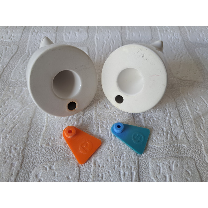 Vogels peper en zoutstel van porselein D6.5xH7.5cm - peper en zoutstellen