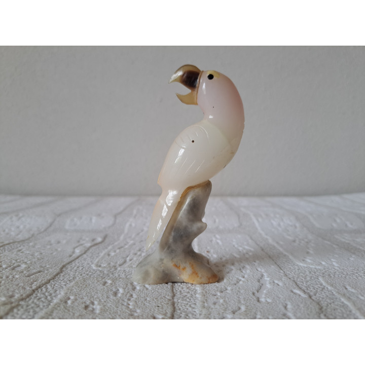 Papagaai van onyx 4.5x2.5x10cmm - dierfiguren