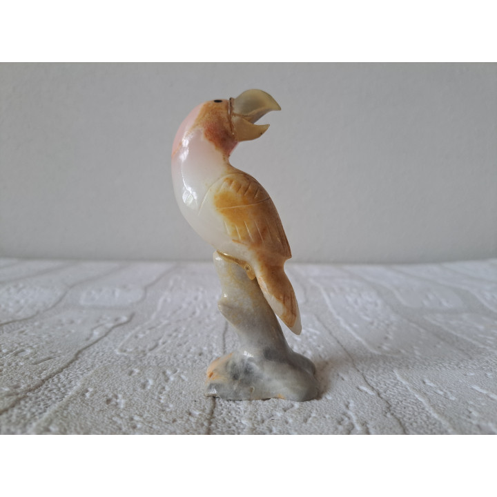 Papagaai van onyx 4.5x2.5x10cmm - dierfiguren
