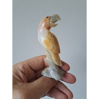 Papagaai van onyx 4.5x2.5x10cm
