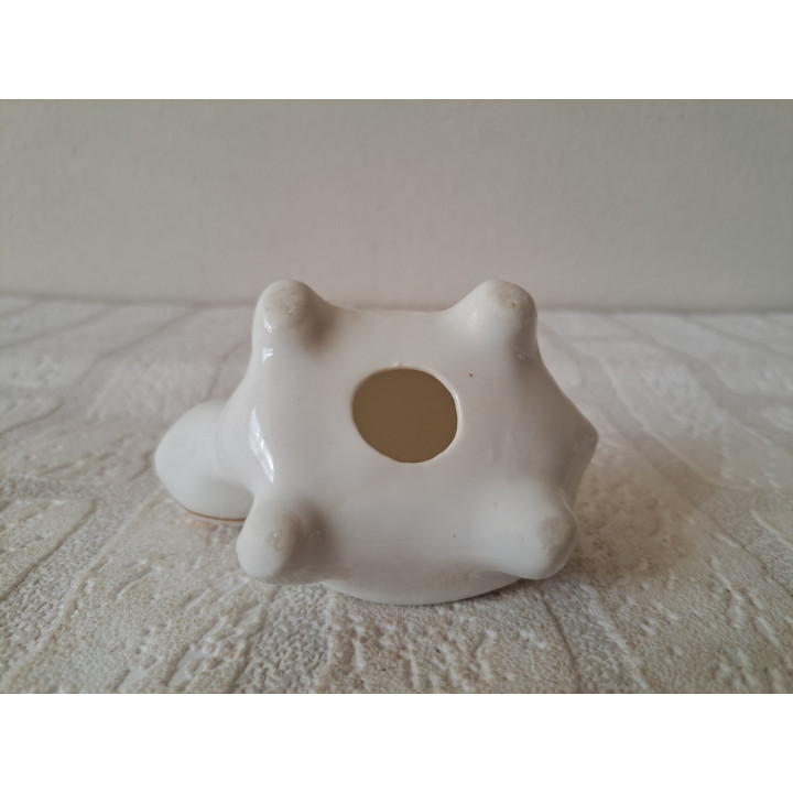 Schildpad van porselein met goudverf 10x6.5x6cm - dierfiguren