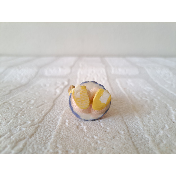 Konijn van kunsthars met rok en spiegel 3x3x5cm - dierfiguren