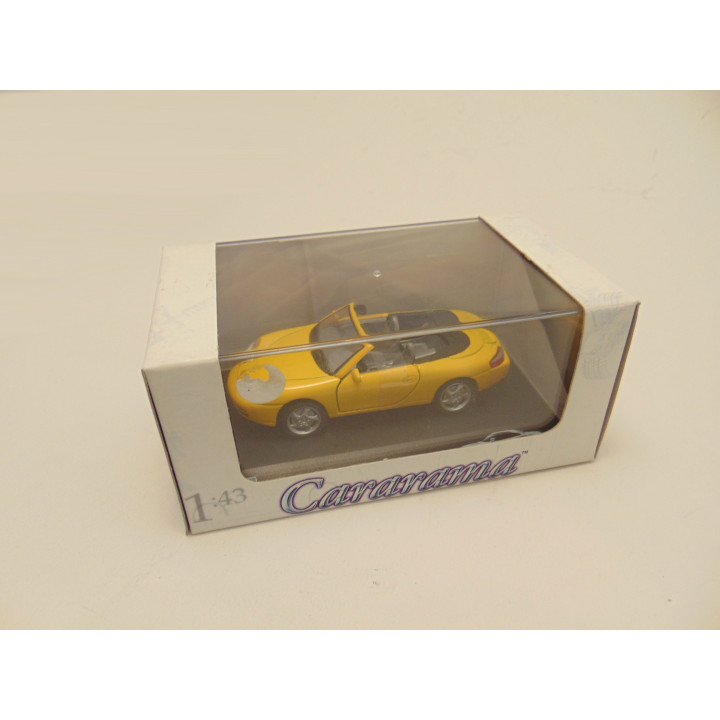 Porsche 911 cabrio 1:43 Cararama geel
