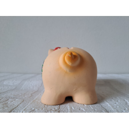 Varken van keramiek met strik spaarpot 14x8.5x7.5cm - spaarpotten