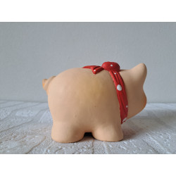 Varken van keramiek met strik spaarpot 14x8.5x7.5cm - spaarpotten