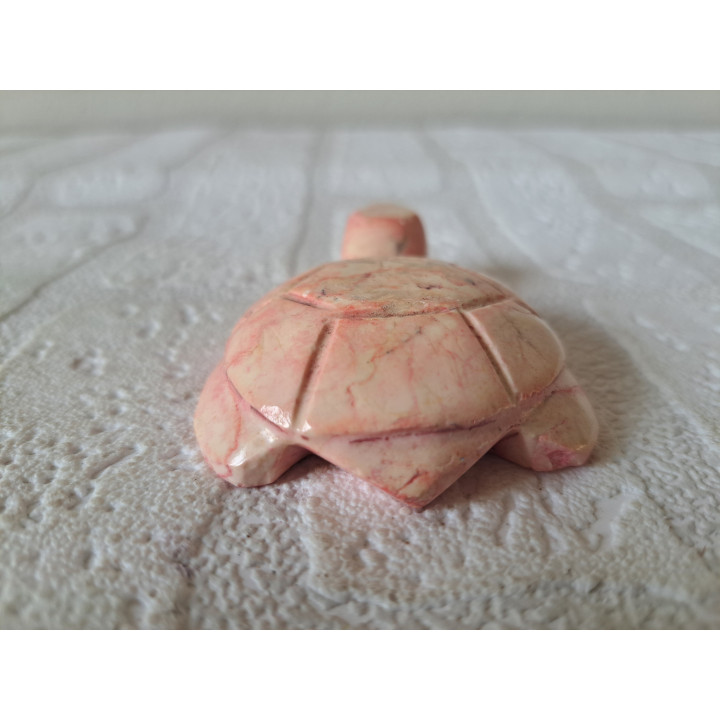 Schildpad van natuursteen 8x5.5x2cm - dierfiguren