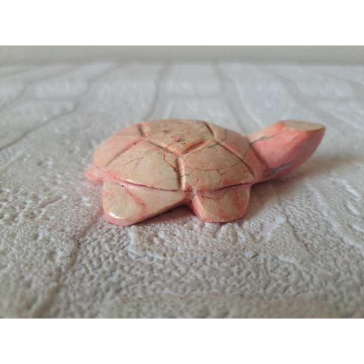 Schildpad van natuursteen 8x5.5x2cm - dierfiguren