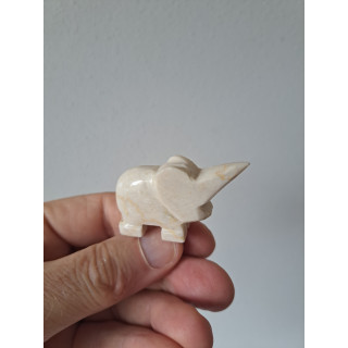 Crème neushoorn van natuursteen 5.5x1.5x3cm