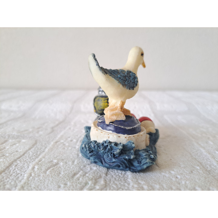 Meeuw van kunsthars 7x5.5x7cm - dierfiguren