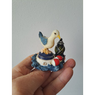 Meeuw van kunsthars 7x5.5x7cm