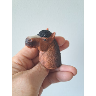 Paardenhoofd keukenmagneet van kunsthars 6x2.5x6.5cm