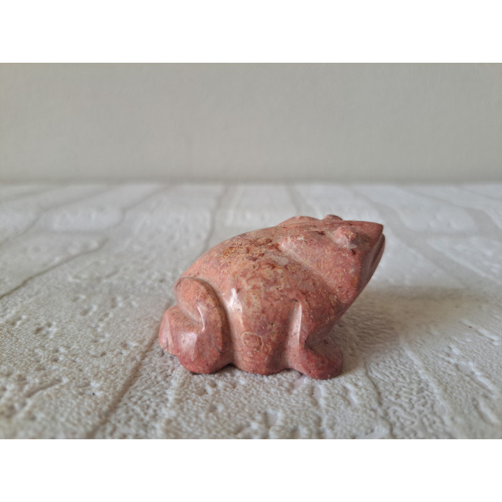 Kikker Bruin Natuursteen Dierfiguur