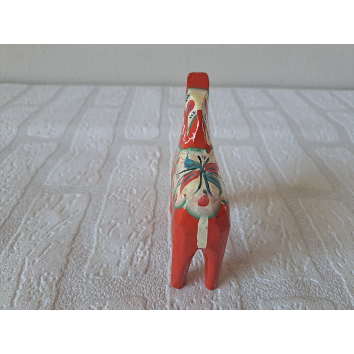 Zweedse Dala paard van hout Nils Olsson 1950-60 9.5x3x10cm - dierfiguren