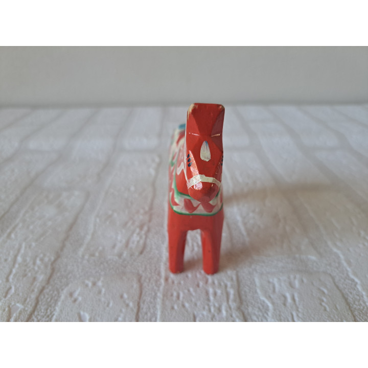 Zweedse Dala paard van hout Nils Olsson 1950-60 9.5x3x10cm - dierfiguren