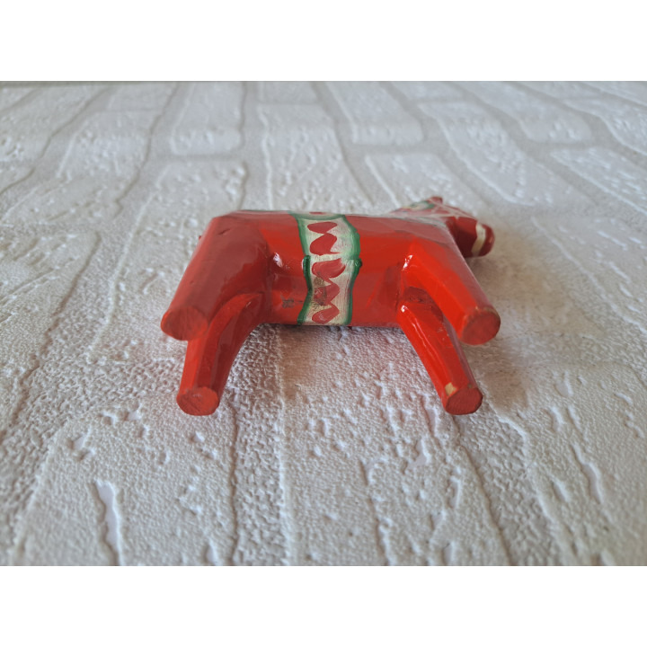Zweedse Dala paard van hout Nils Olsson 1950-60 9.5x3x10cm - dierfiguren