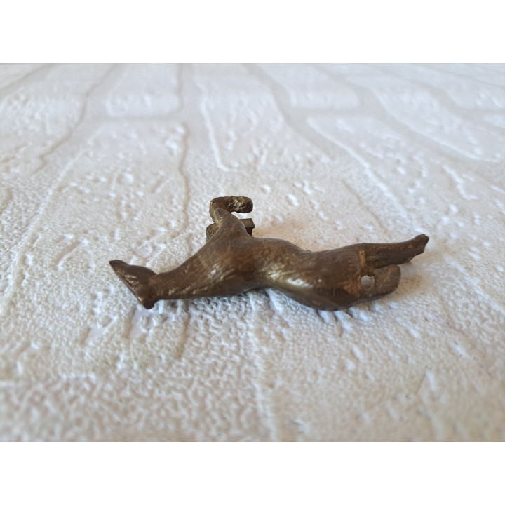 Stijgende paard van messing 3.5x1.5x7cm - dierfiguren