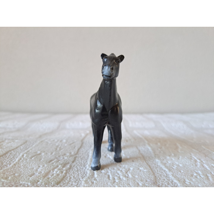 Paard van hard rubber 9.5x2x7.5cm - dierfiguren