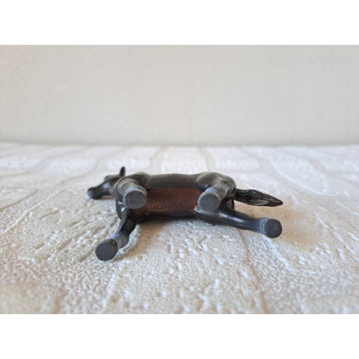 Paard van hard rubber 9.5x2x7.5cm - dierfiguren