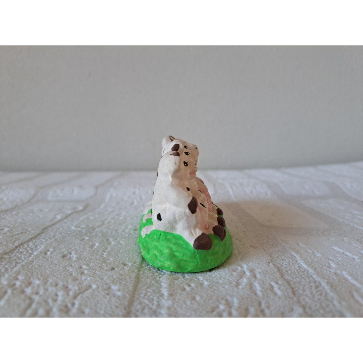 Varkens van keramiek op een rij 11.5x4.5x5cm - dierfiguren