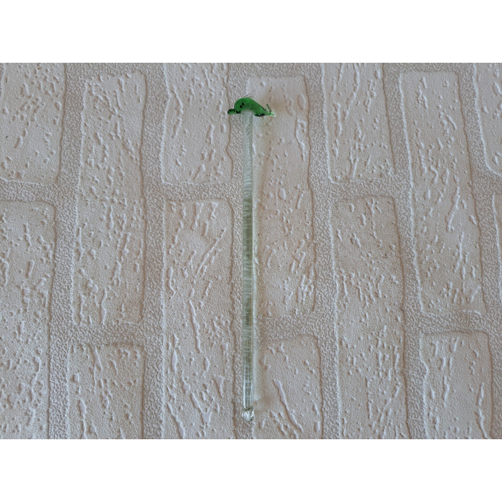 Thee-koffie lepeltje van glas met dolfijn 3x1.5x20.5cm - dierfiguren