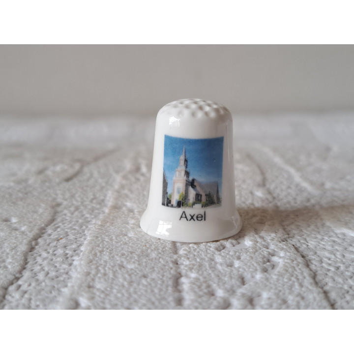 Hervormde kerk in Axel in Zeeuws-Vlaanderen vingerhoedje Hervormde kerk in Axel in Zeeuws-Vlaanderen vingerhoedje
