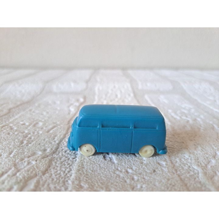 Volkswagen Type 1 combi bus van kunststof 5x2x2.5cm - modelauto